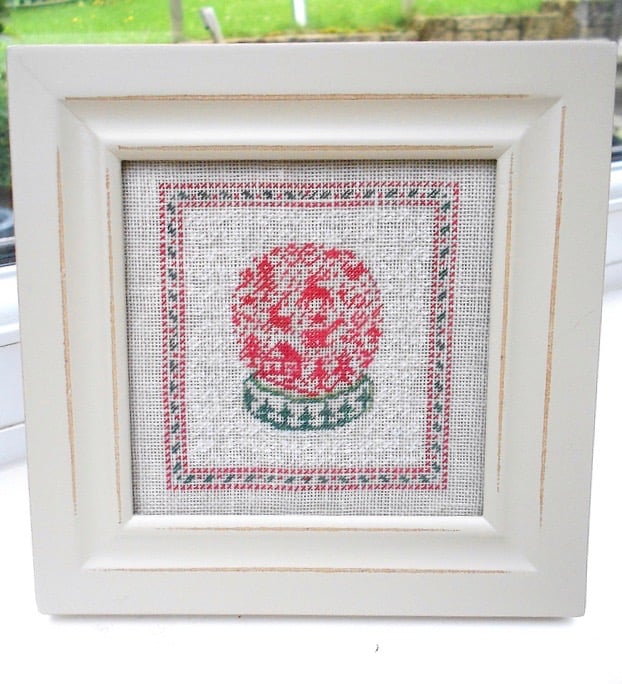 A Snow Globe Petit Point Picture