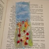 Harvest Poppies - Embroidered and felted bookmark