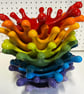 SALE Ceramic Purple Blue Splat Bowl - Image 1