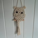 owl macrame wall hanging