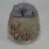 Embroidered Brooch - Winter Sunset