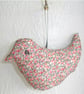 Bird Hanger Liberty Pepper Pink Fabric Hanging Padded Stuffed Padded Decoration - Image 2