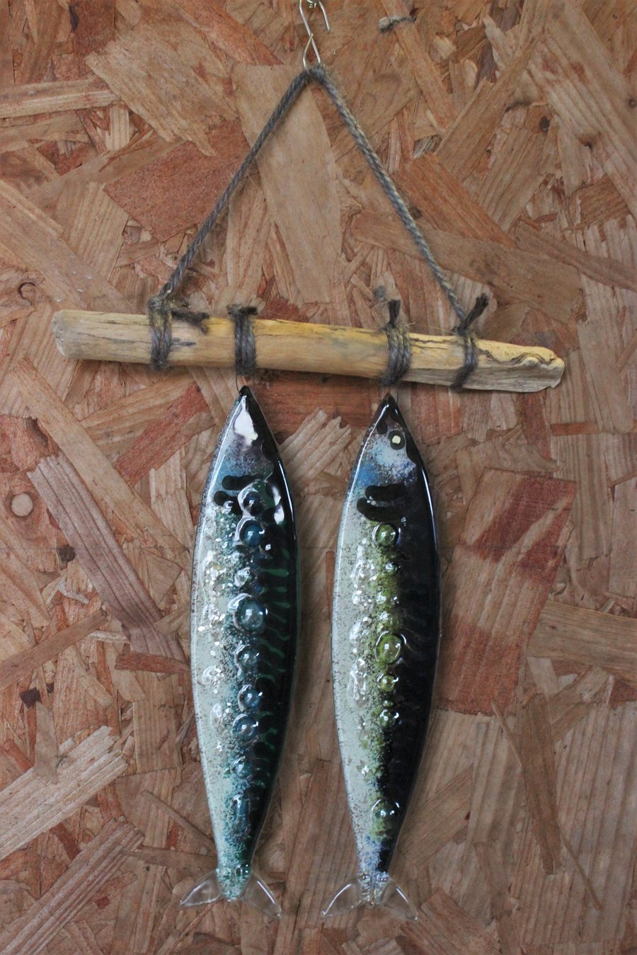 Fused glass mackerel
