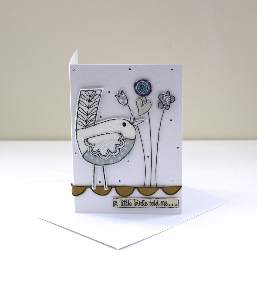 'A little birdie told me...' - C6 Blank Card