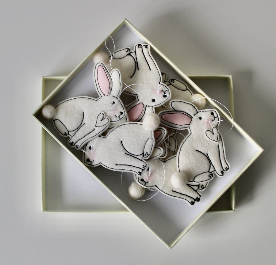 Special Order for Karen - 'Bunny Garland' - Hanging Decoration