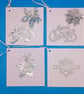 Set of 4 Luxury gift tags, Handmade