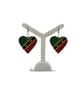 St Kitts and Nevis flag earrings, love Saint kitts and Nevis,loveheart jewellery - Image 5