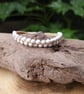 White Howlite Macrame Bracelet, Gemstone beaded bracelet  - Image 1