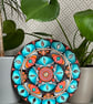 Hand-Painted Vibrant Mandala Dot Art Wooden Wall Decor