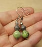 Green Chrysoprase earrings. May birthstone - Image 2