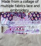 Hand embroidered and beaded clutch, original unique textile art purse - Image 4
