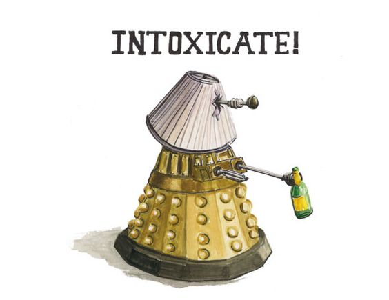 Drunken Dalek Greeting Card