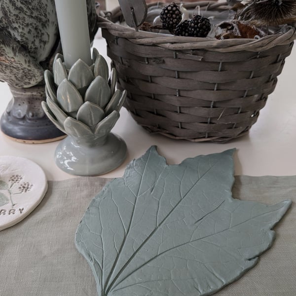 Printed Clay Leaf Ornament