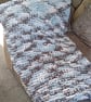 Cosy and Soft hand Knitted Large Blanket for Baby or Toddler in Blue,Grey&White - Image 2