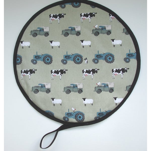 Aga Hob Lid Mat Pad Hat Round Cover With Loop Sophie Allport On The Farm