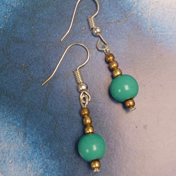 Wooden deals beaded earrings