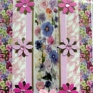 Summer Flowers - Hand Crafted Decoupage Greeting Card - Blank 3187