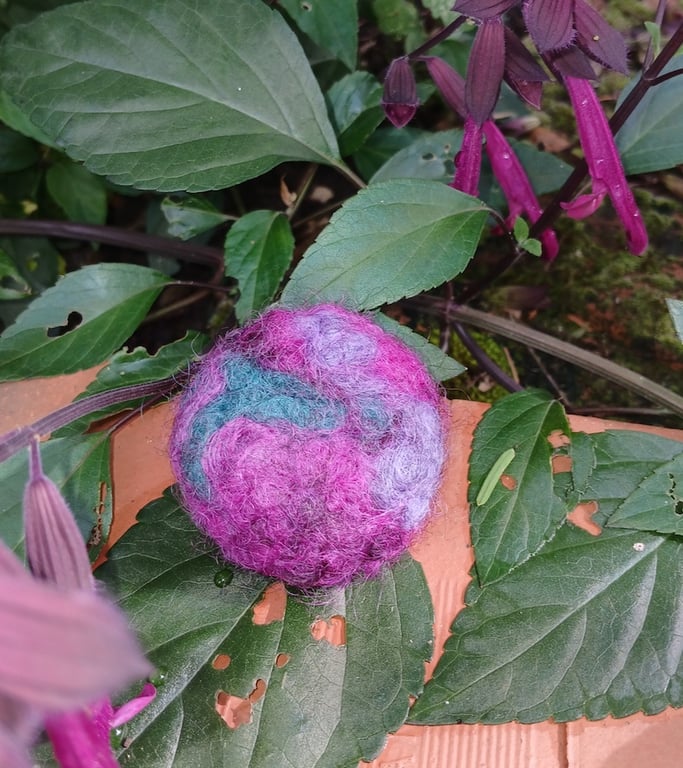 Pink Planet brooch