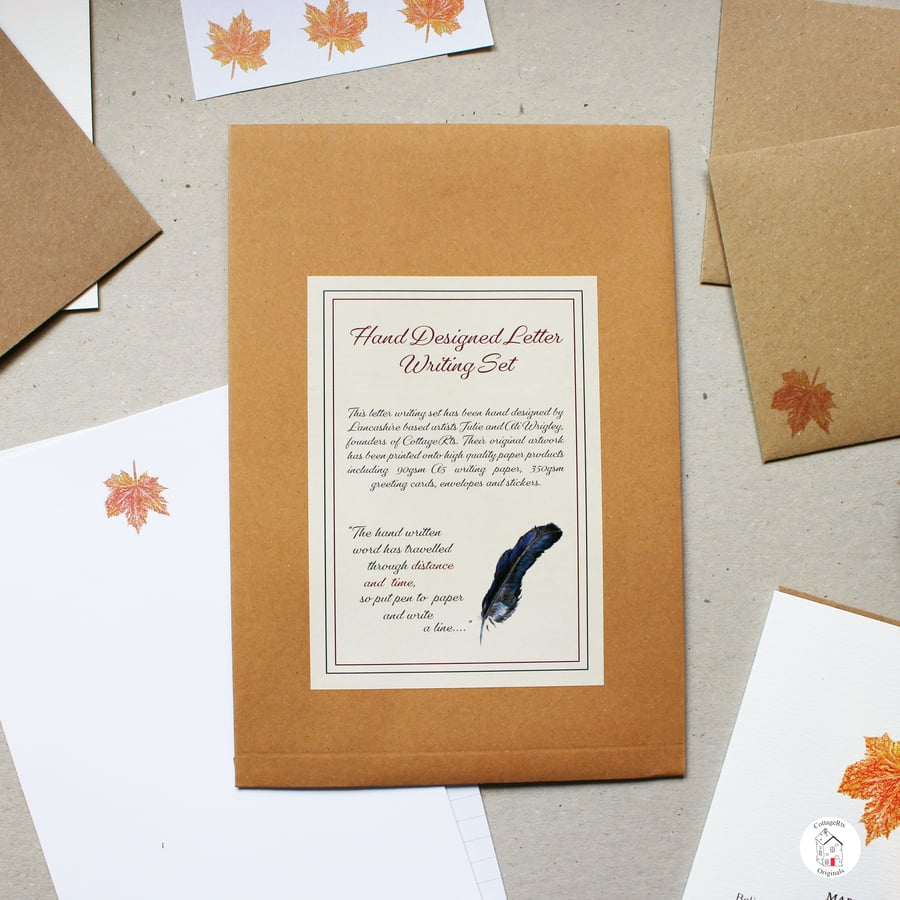 Maple Leaf Letter Writing Set With Stationery Wallet