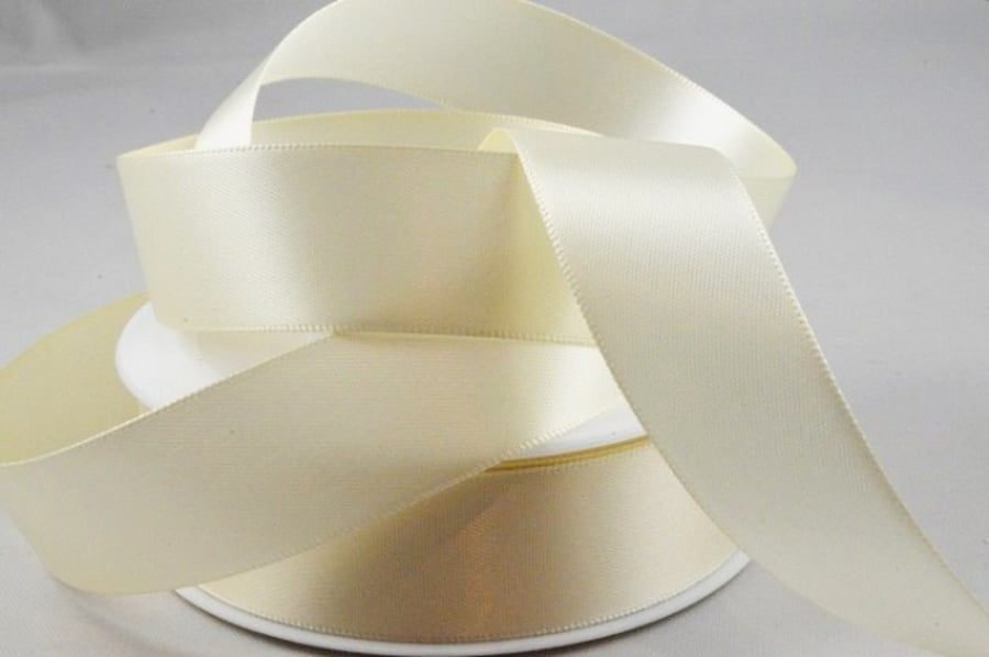 Cream double satin ribbon 50mm x 2 metres 
