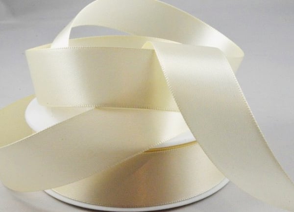 Cream double satin ribbon 50mm x 2 metres 