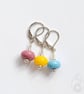 Lampwork Stitch Markers - Pansexual Pride - Image 1