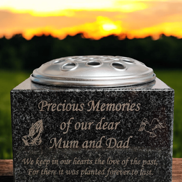 Personalised Granite Memorial Vase Grave Vase Grave Flowerpot
