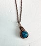 Wire Wrapped Blue Apatite Pendant - Image 3