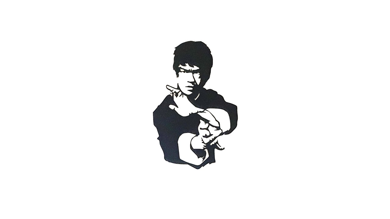 Bruce Lee Silhouette Wall Hanging