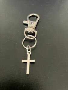 cross keyring bag charm zip puller swivel clip on key chain lanyard