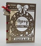Personalised Wooden Christmas Card Engraved Birch Ply Christmas Keepsake Custom 