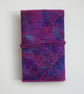 Notebook embroidered cover.  Pink fabric embroidery A6 notebook - Image 2