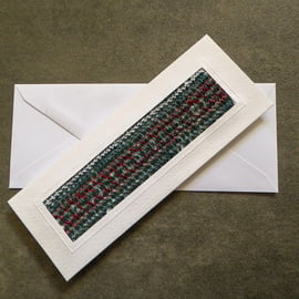 Individually Hand Crafted Textile Blank Card