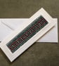 Individually Hand Crafted Textile Blank Card - Image 1