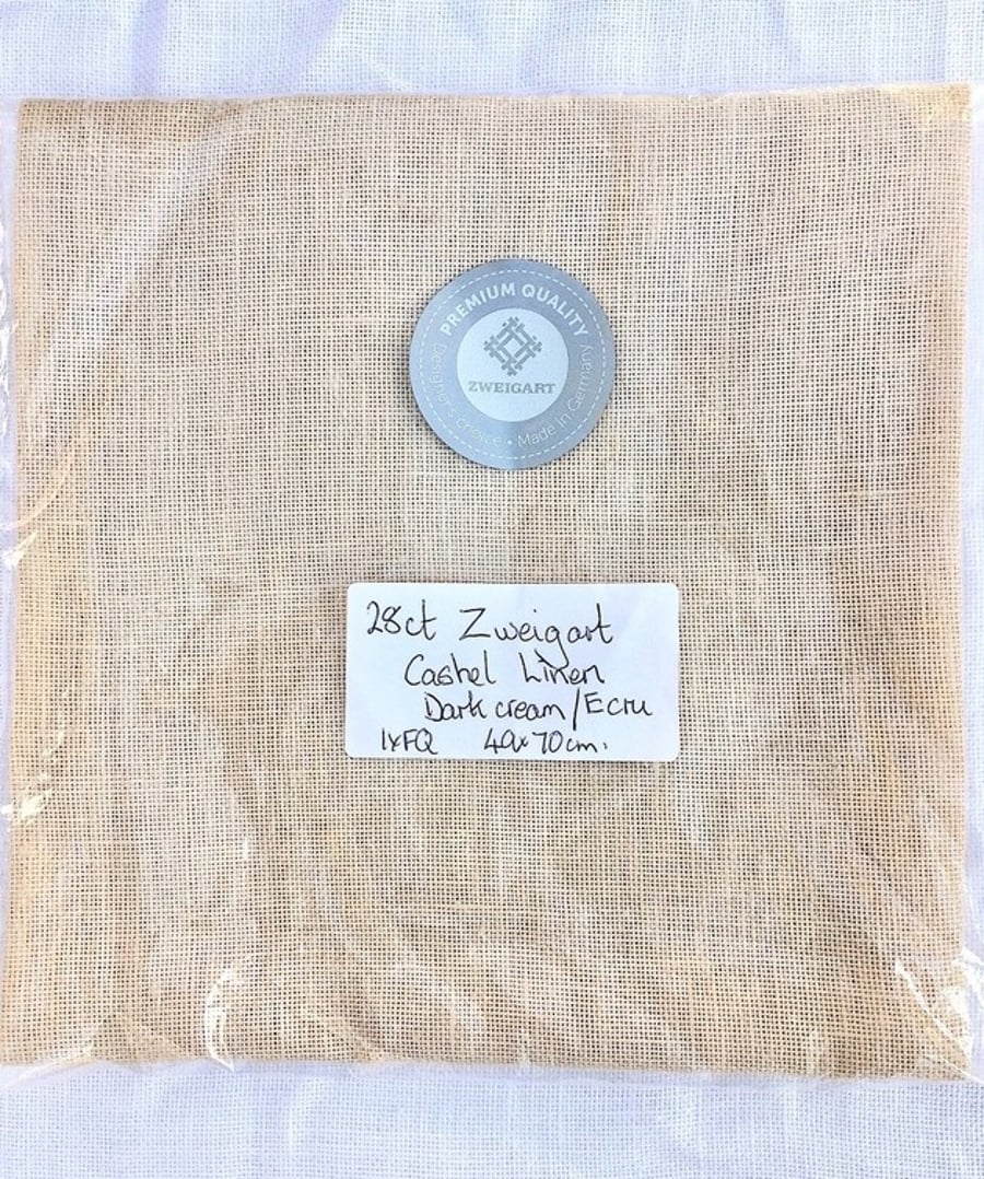 SALE....Brand New Ecru 28 Count Zweigart Cashel Linen