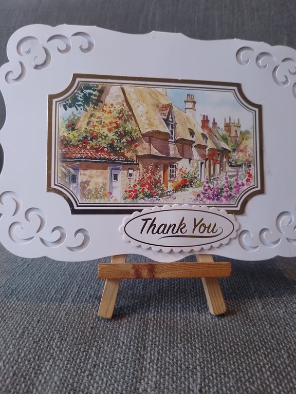 Country Cottage Thank you Card