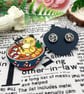 Hand Designed Pokemon Pin Psyduck Ramen Laksa Noodles Magikarp Blue Chinese Bowl