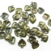 antique bronze hearts - charms  - 5pcs