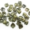 antique bronze hearts - charms  - 5pcs
