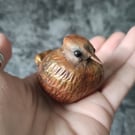 Little Bird Sculpture, Russet Gold Baby Fledgling Ornament