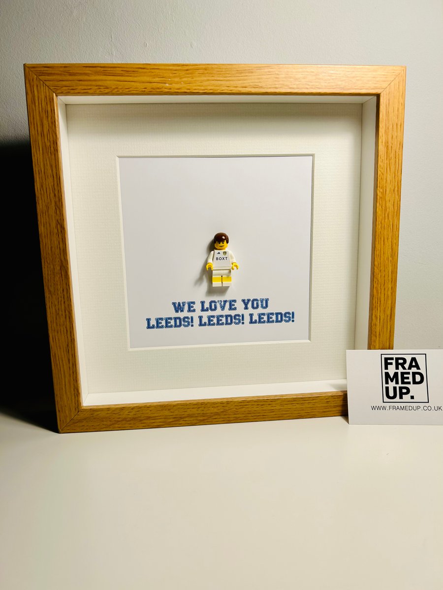 LEEDS UNITED FC - Framed custom Lego minifigure - footballer