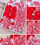 Sophia's Handmade 8-Piece School Sets- Red & White