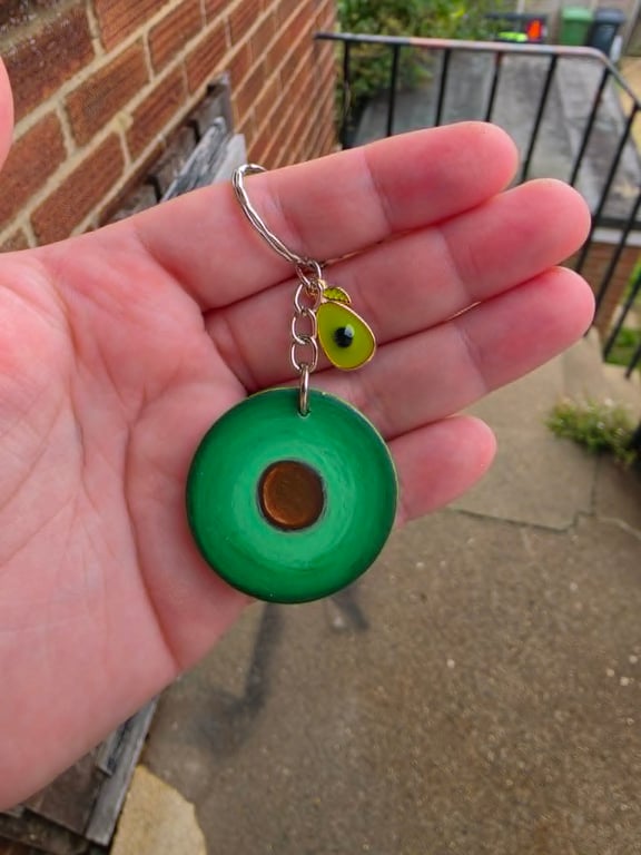 Handmade Avocado Keyring