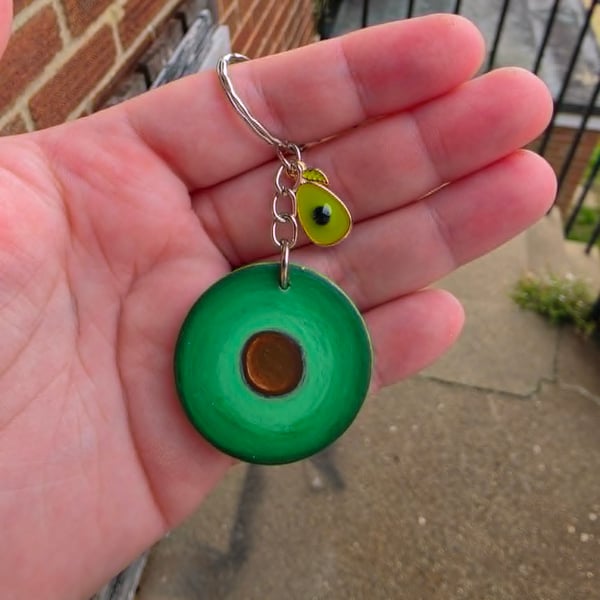Handmade Avocado Keyring