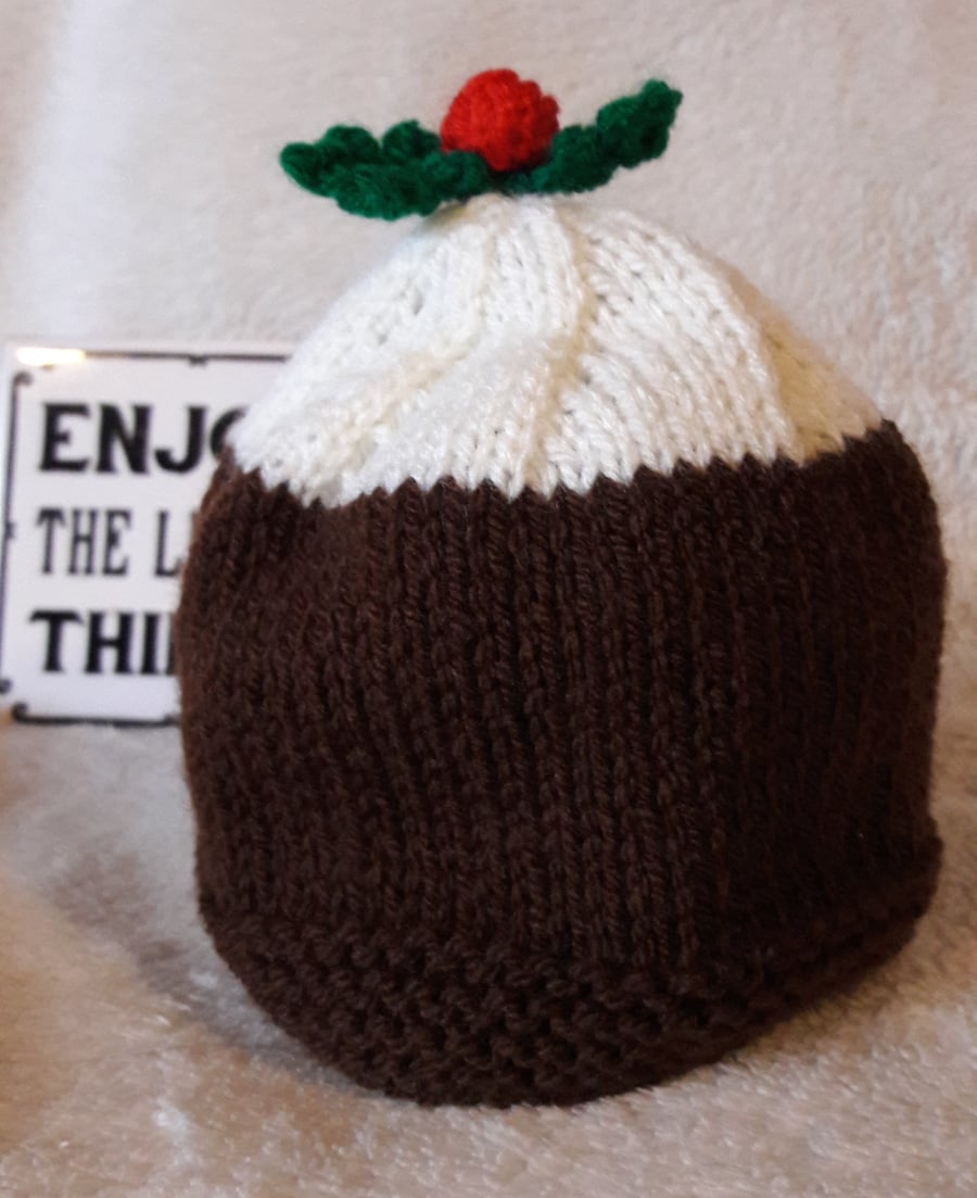 Christmas Pudding Baby Hat