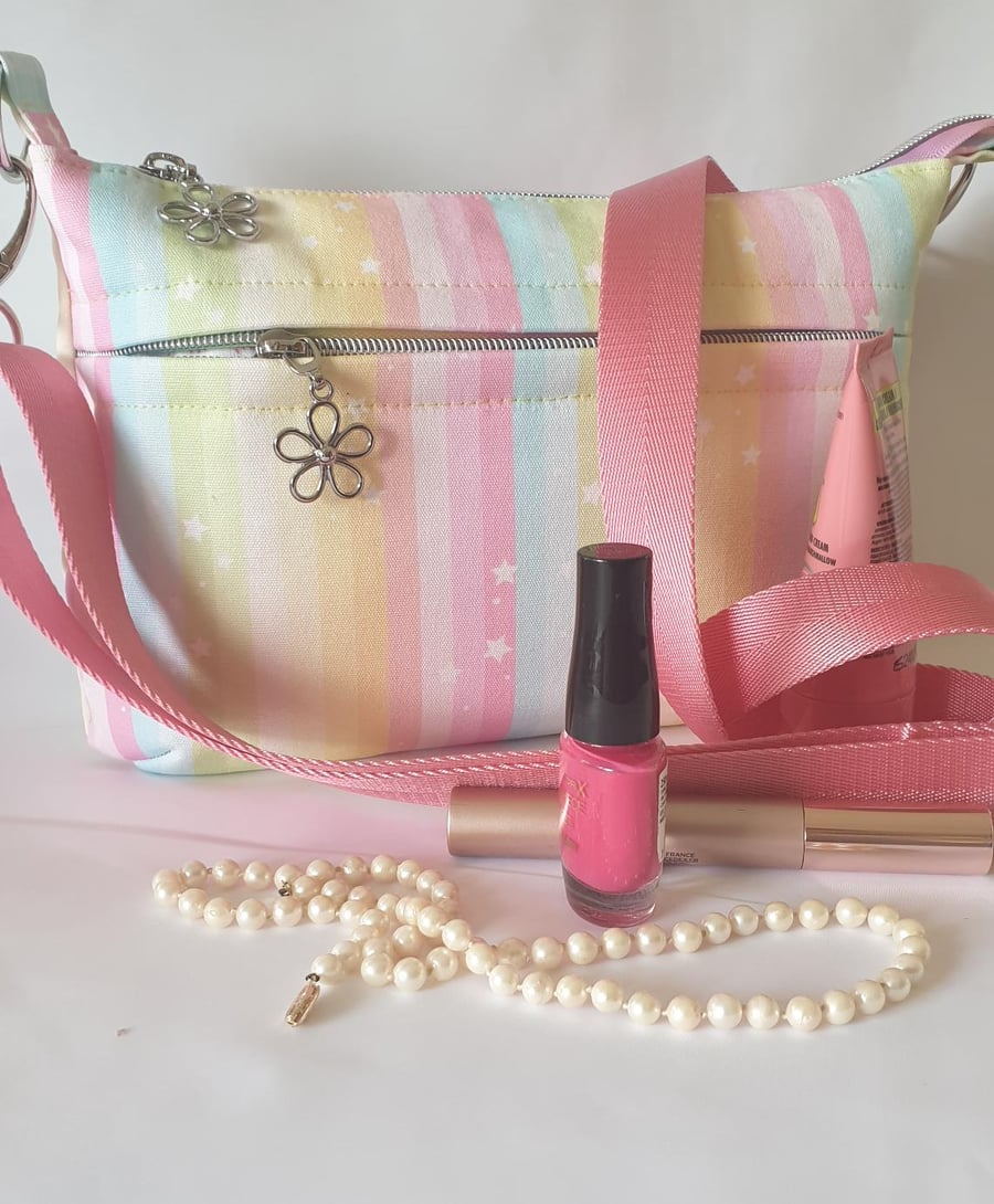 Pastel Stars and Stripes Cossbody Bag