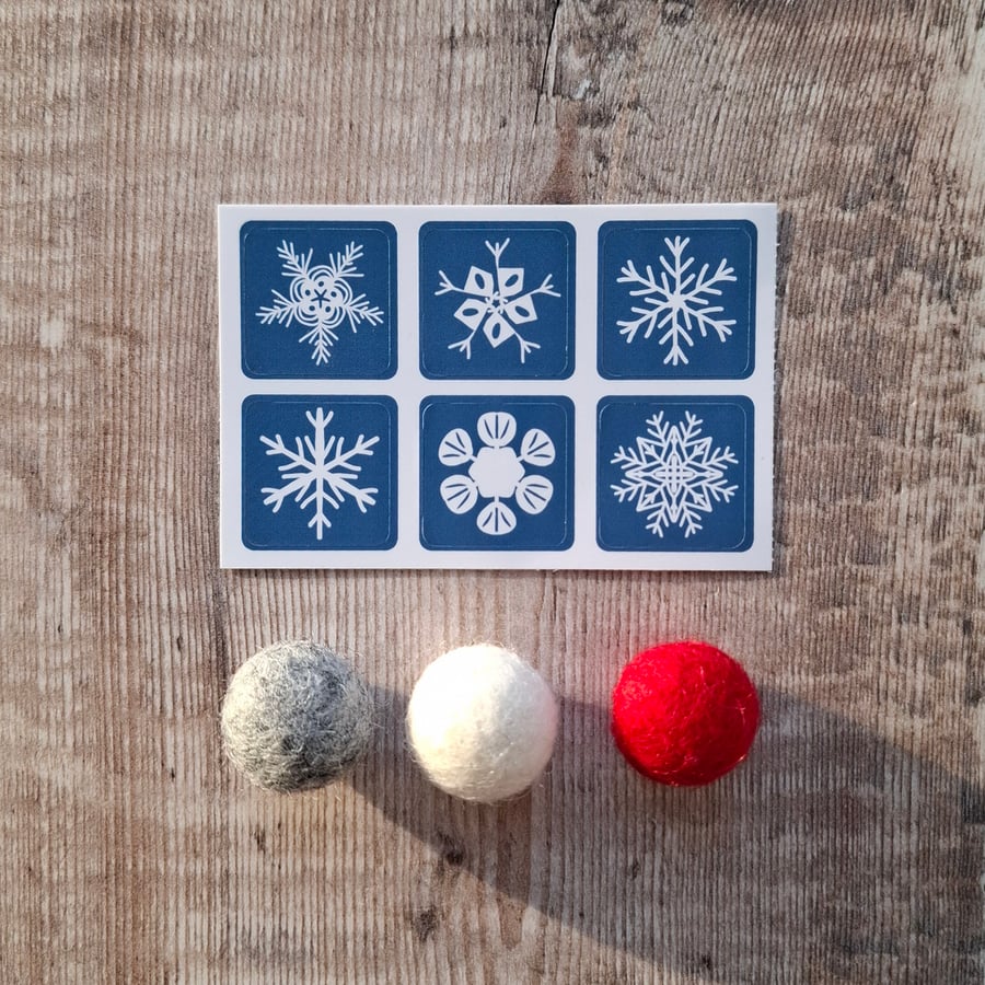 Snowflakes Envelope Stickers - Set of 6
