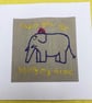 Cute friendship elephant card. - Image 1