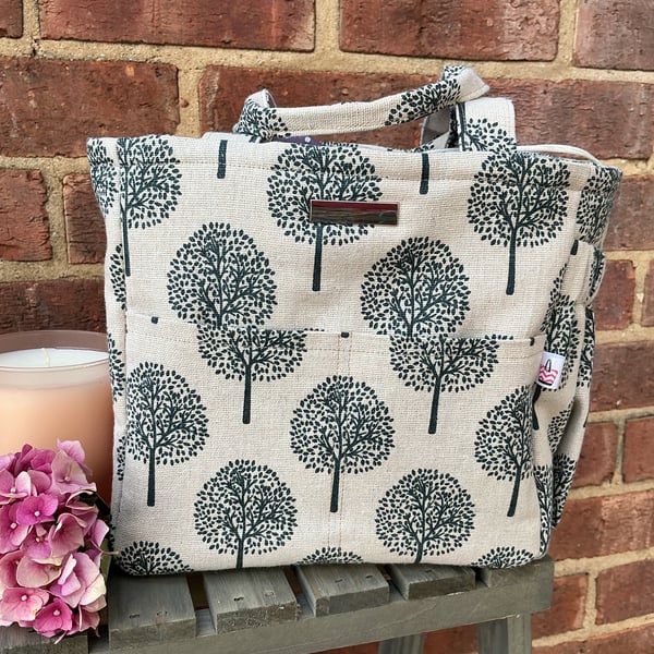 Black Tree Drawstring Insulated Lunch Bag