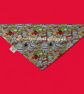 Handmade M dog bandana with funny quote professional beggar
